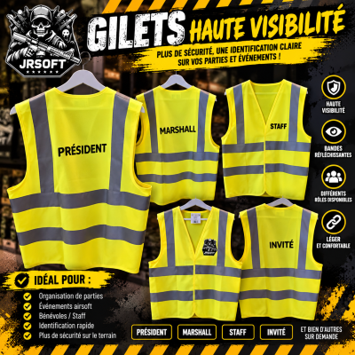 GILET HAUTE VISIBILITEE MARQUER