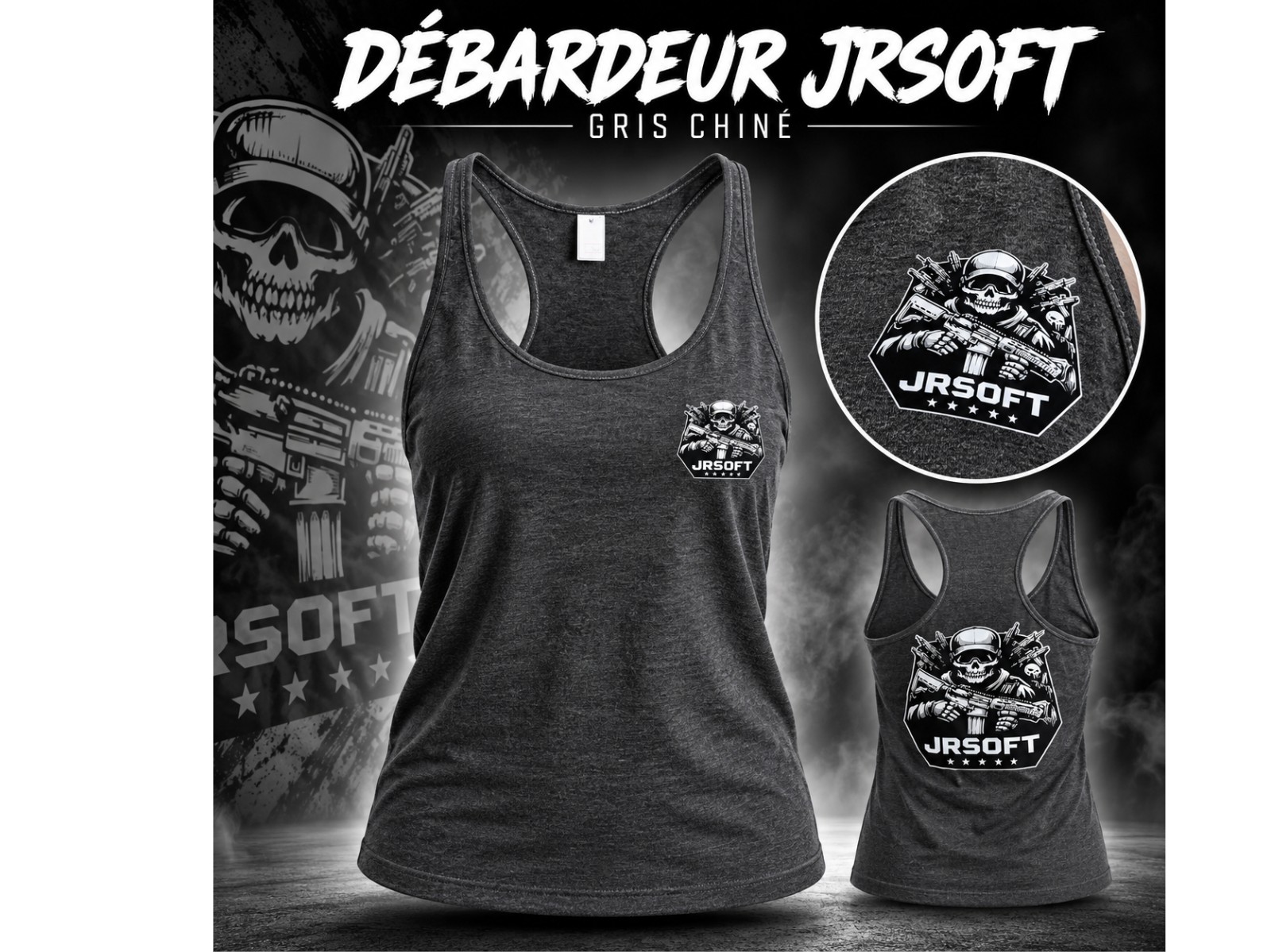 Débardeur JRSOFT - gris  TAILE L