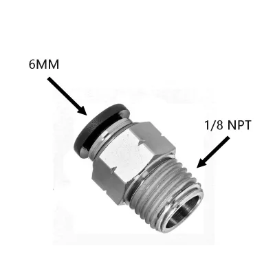BalystiK Adaptateur 1/8 NPT male pour flexible 6mm