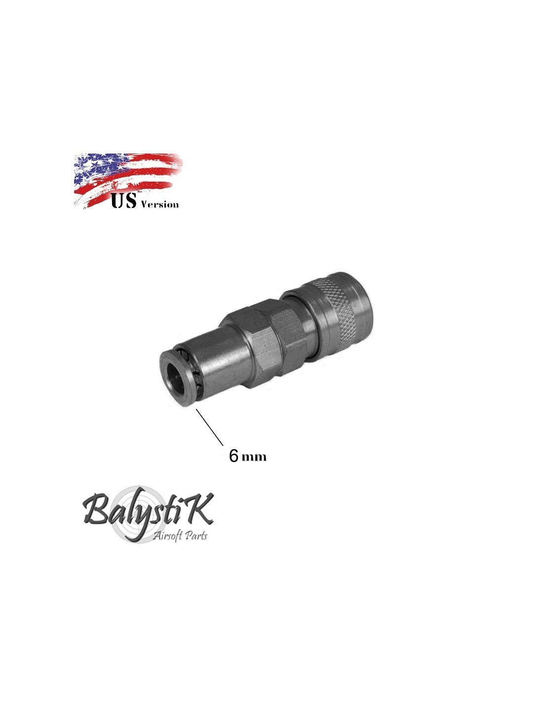 BalystiK coupleur femelle avec entrée macroflex 6mm US