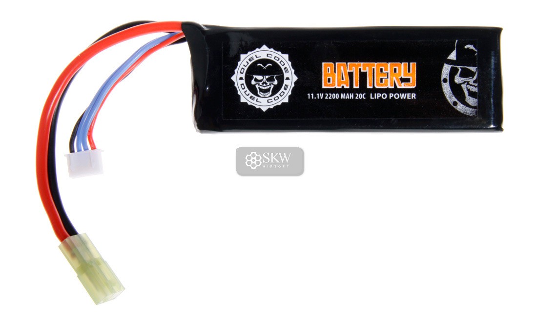 BATTERIE LIPO 11.1V 2200 MAH 20C DUEL CODE