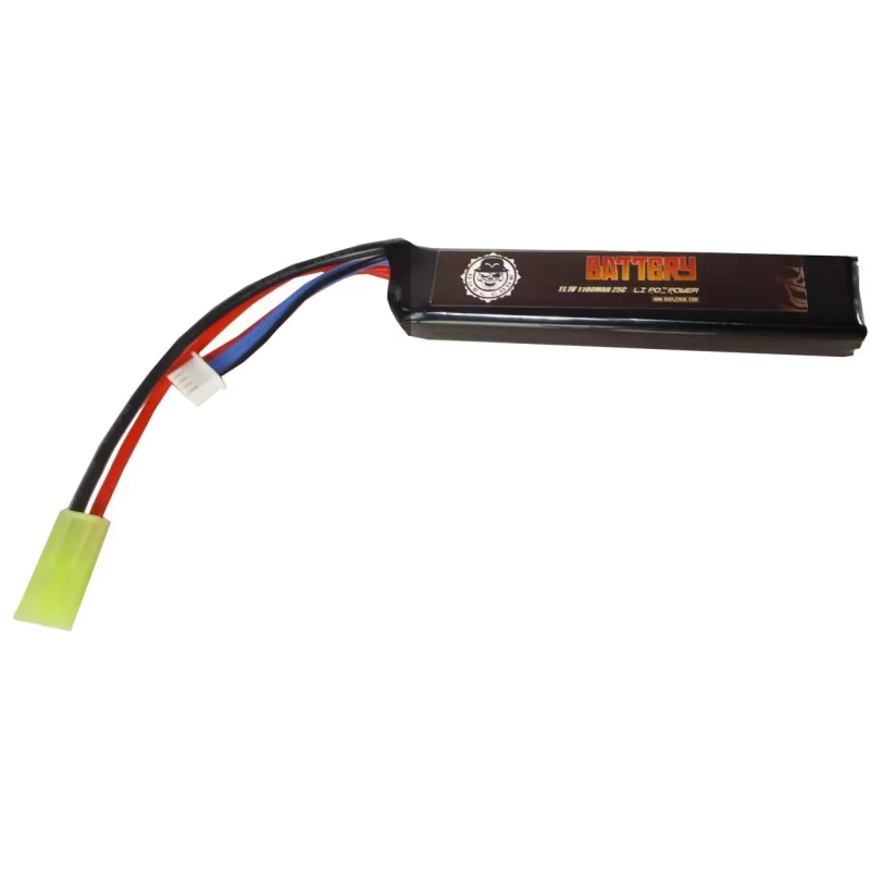 BATTERIE LIPO 11.1V 1100MAH 25C DUEL CODE