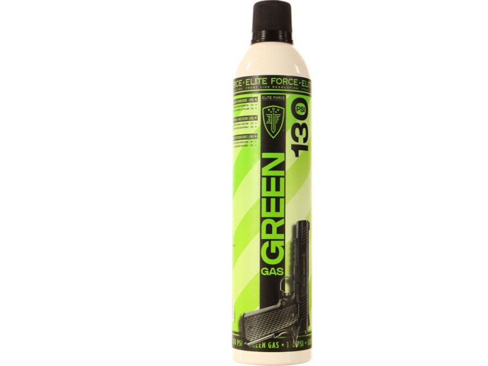 BOMBE GAZ 600 ML ELITE FORCE GREEN GAS MAINTENANCE 130 PSI (HUILE SILICONE)