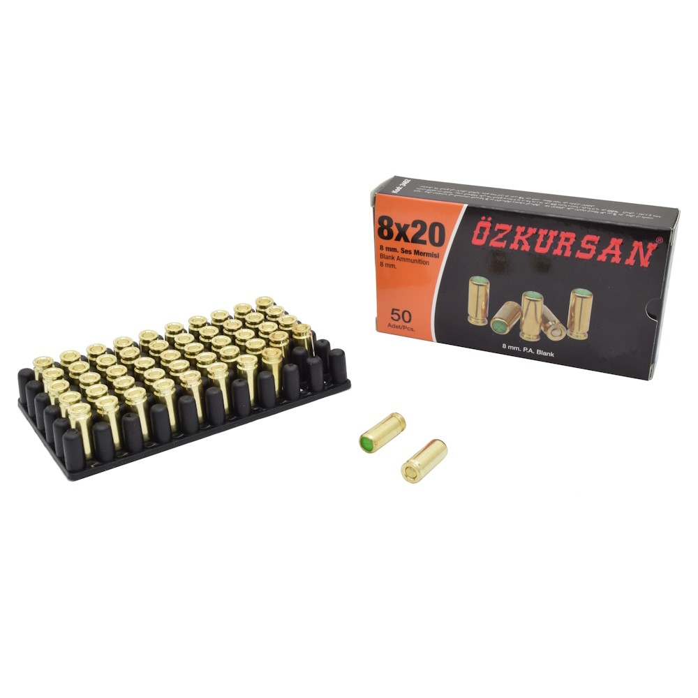 CARTOUCHES VIERGES OZKURSAN CALIBRE 8MM 50 PCS (CT12)