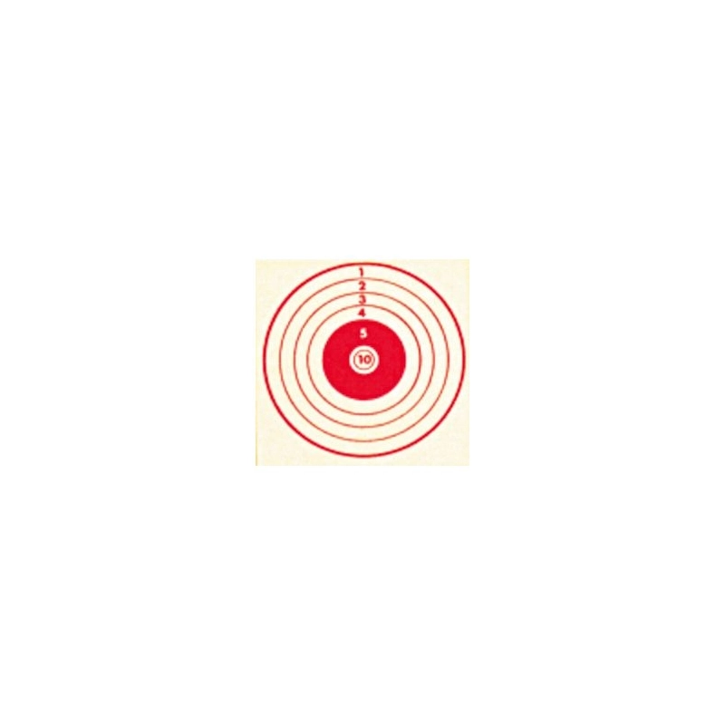 CIBLE 10X10 ROUGE X100