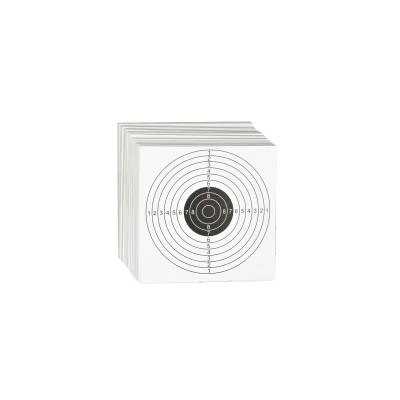 CIBLE 14X14 MARQUAGE NOIR AVEC SCORE X100
