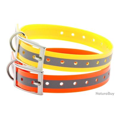 Collier Jaune fluo - Tour de cour 41,5/58,5 cm
