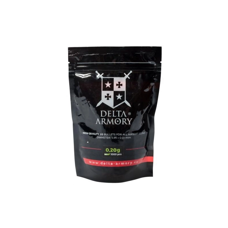 Billes BIO 0.20g en sachet 1000bbs Delta Armory