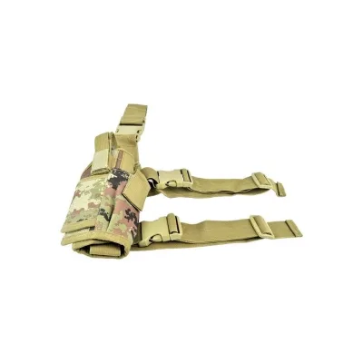 ÉTUI DE JAMBE TACTIQUE WOSPORT POUR DROITIERS, CAMOUFLAGE ITALIEN