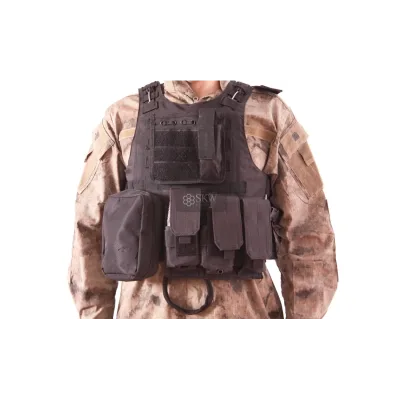 GILET PLATE CARRIER NOIR DELTA TACTICS V07