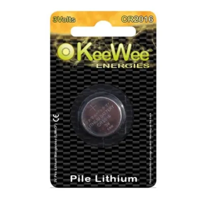 Pile bouton Lithium Manganese CR2016 (x1)