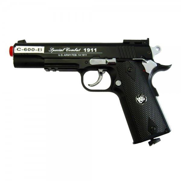 PISTOLET CO2 WINGUN SEMI-BLOWBACK NOIR (C 600B)