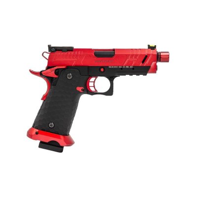 Réplique GBB gaz Vorsk CS Hi-Capa Vengeance Compact Noir / Rouge 1,0J