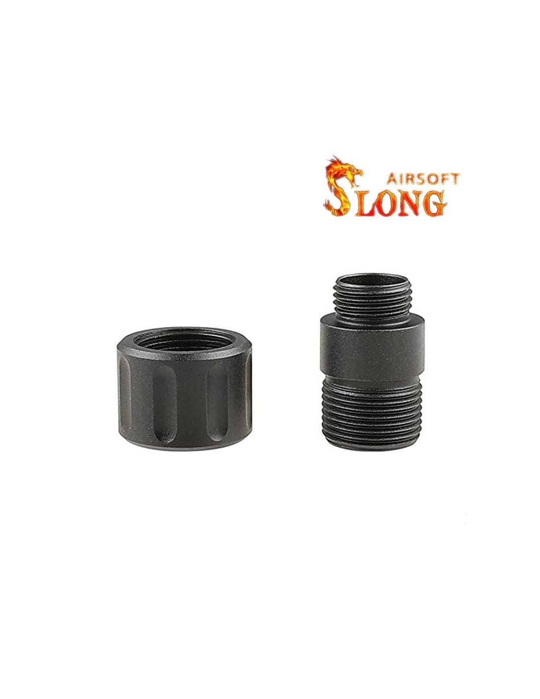 SLONG AIRSOFT Adaptateur silencieux Type E 11mm CW vers 14mm CCW